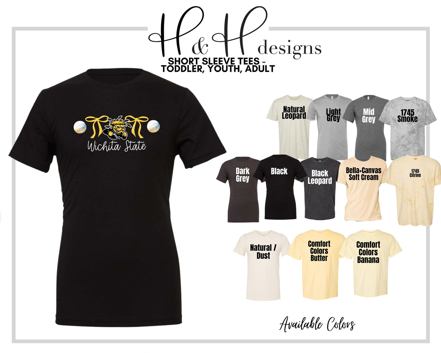 Wichita State Coquette Volleyball Bows ~ Licensed Apparel ~ HHWSU118