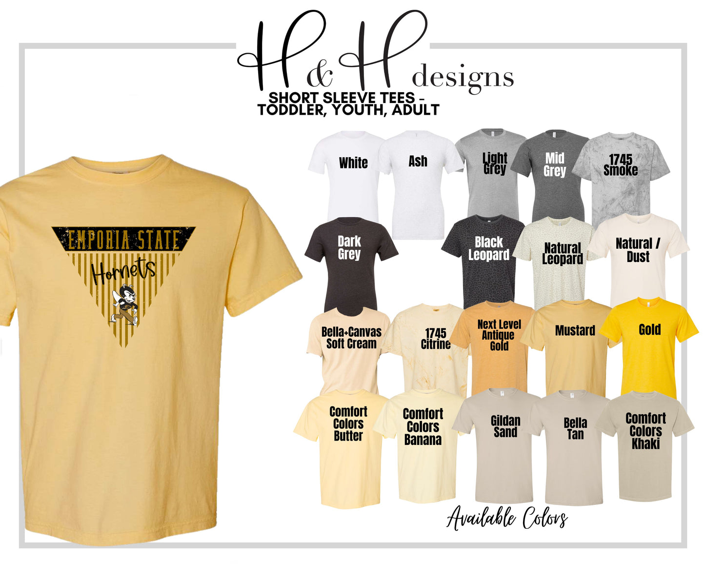 Emporia State Striped Pennant ~ Licensed Apparel ~ HHESU141