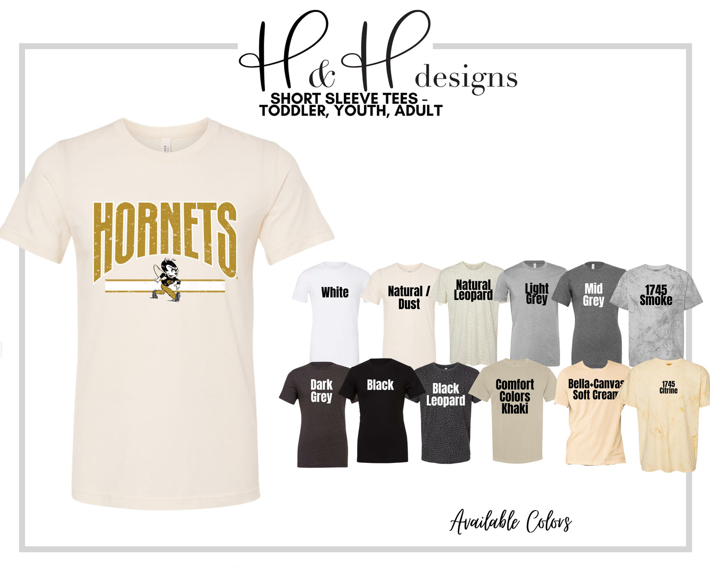 Hornets Distressed Warp ~ Licensed Apparel ~ HHESU110
