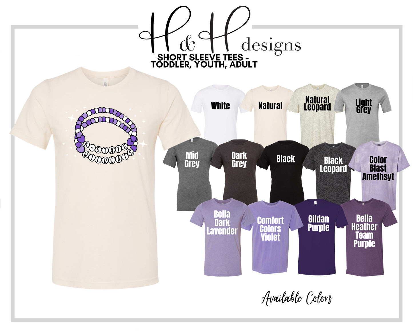 K-State Wildcats Friendship Bracelets ~ HHKSU155 ~ Licensed K-State Apparel