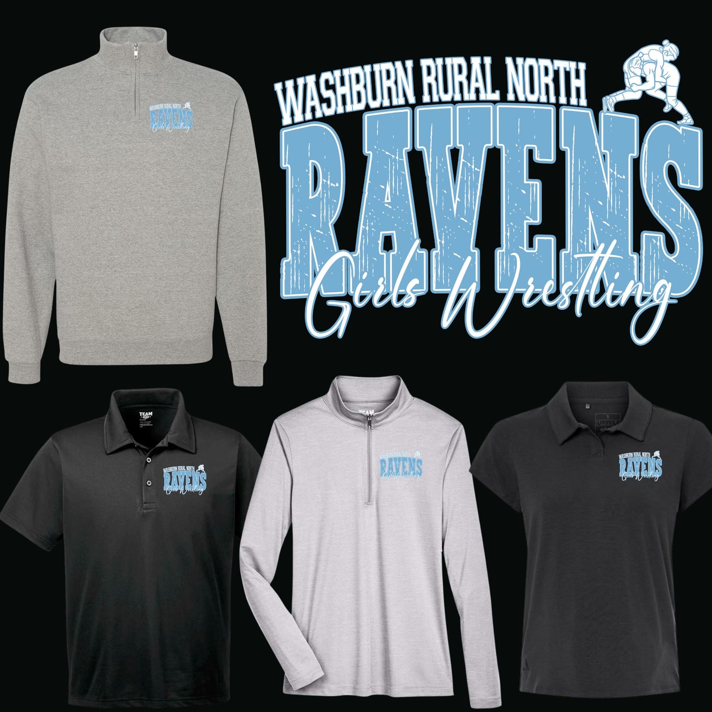WRN Ravens Girls Wrestling 2025 ~ Button and Zip Up Garments