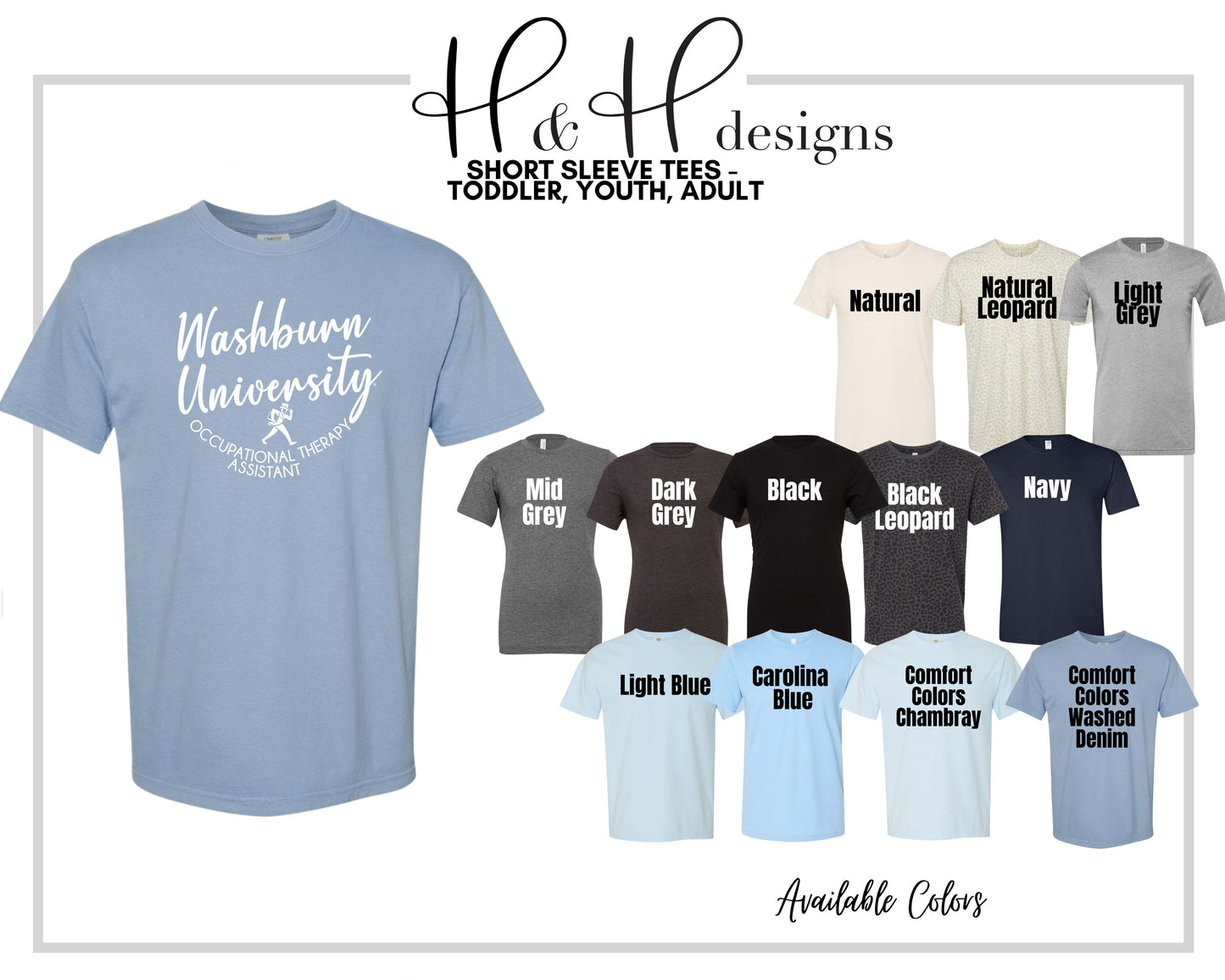 Washburn University Occupational Therapy Assistant Classic Round~ Licensed Apparel ~ HHWU233