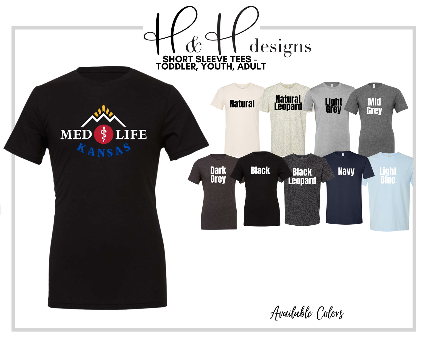 Medlife Kansas for Black ~ KU Medlife Licensed Apparel ~ HHKU144