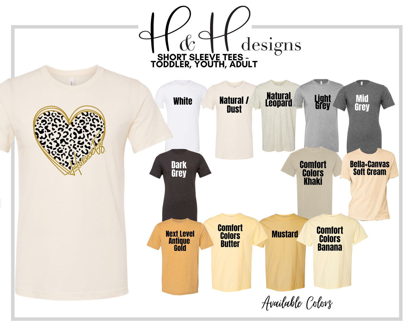 Hornet Hallow Leopard Heart ~ Licensed Apparel ~ HHESU102