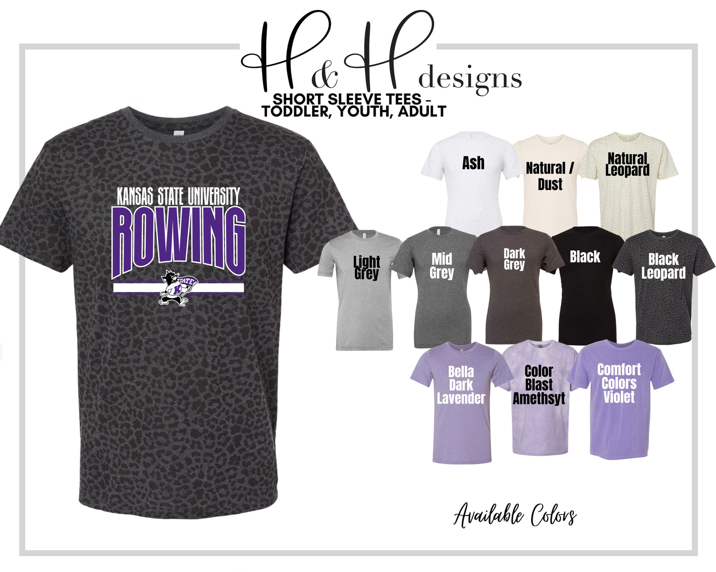 Kansas State University Rowing Warp ~ Licensed Apparel ~ HHKSU212