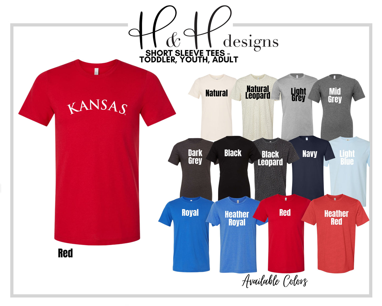 Kansas Official Arch ~ Licensed Apparel ~ HHKU130