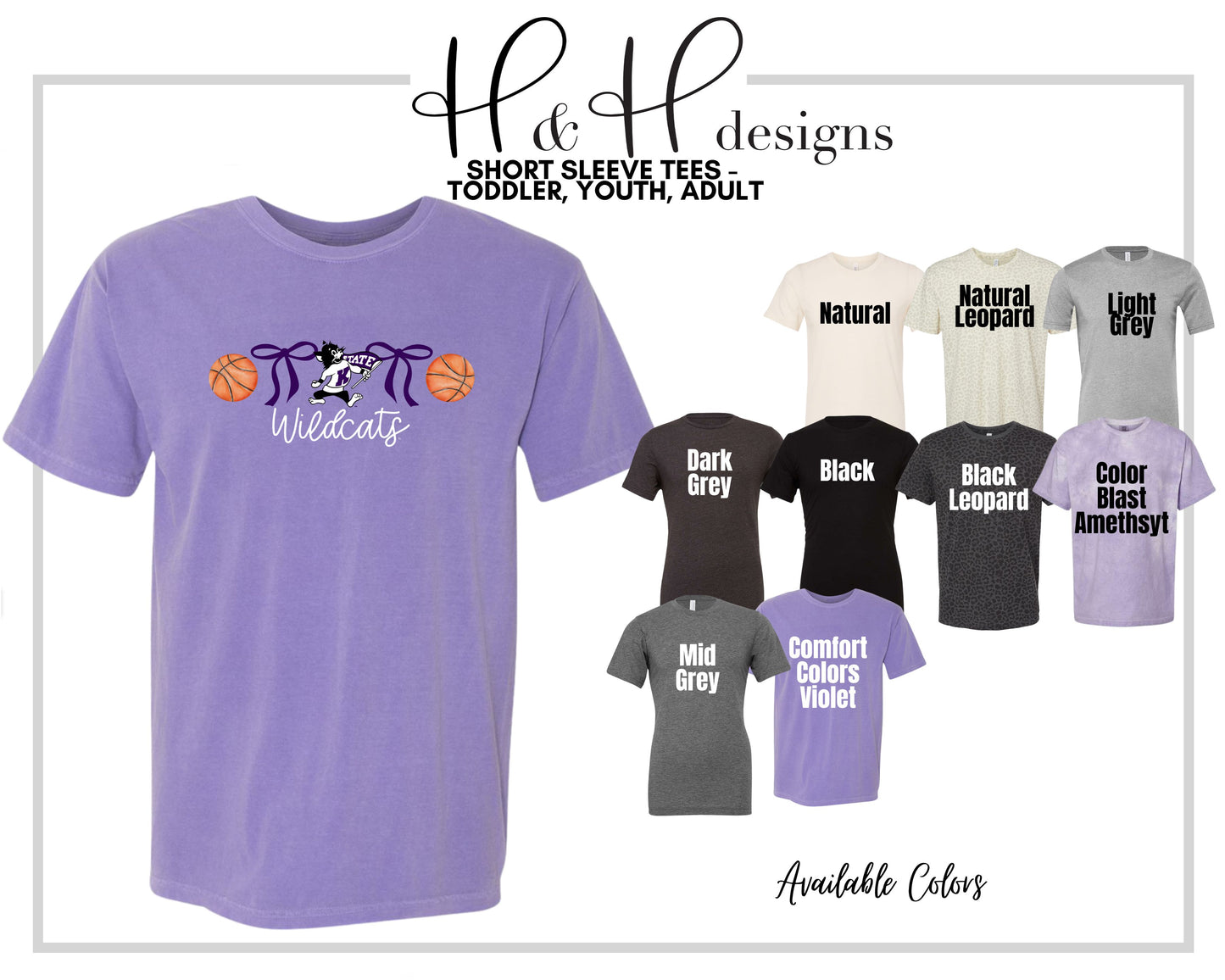 K-State Basketball Coquette Bows ~ Licensed Apparel ~ HHKSU183