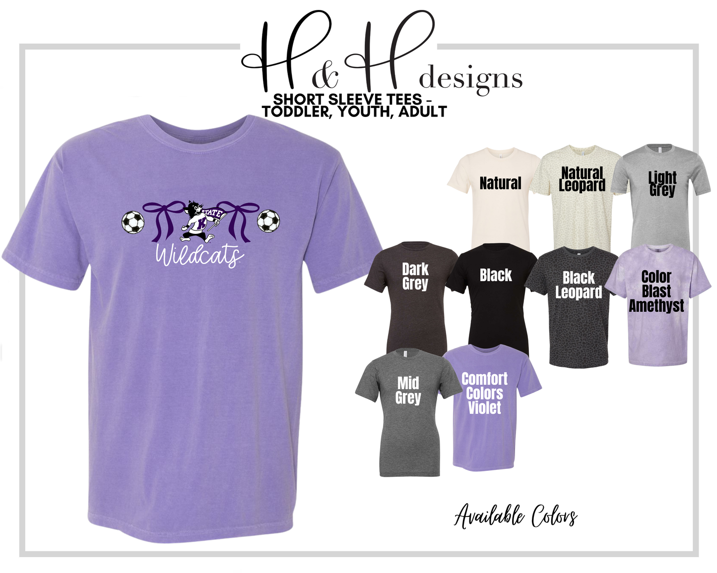 K-State Coquette Soccer Bows ~ Licensed Apparel ~ HHKSU189