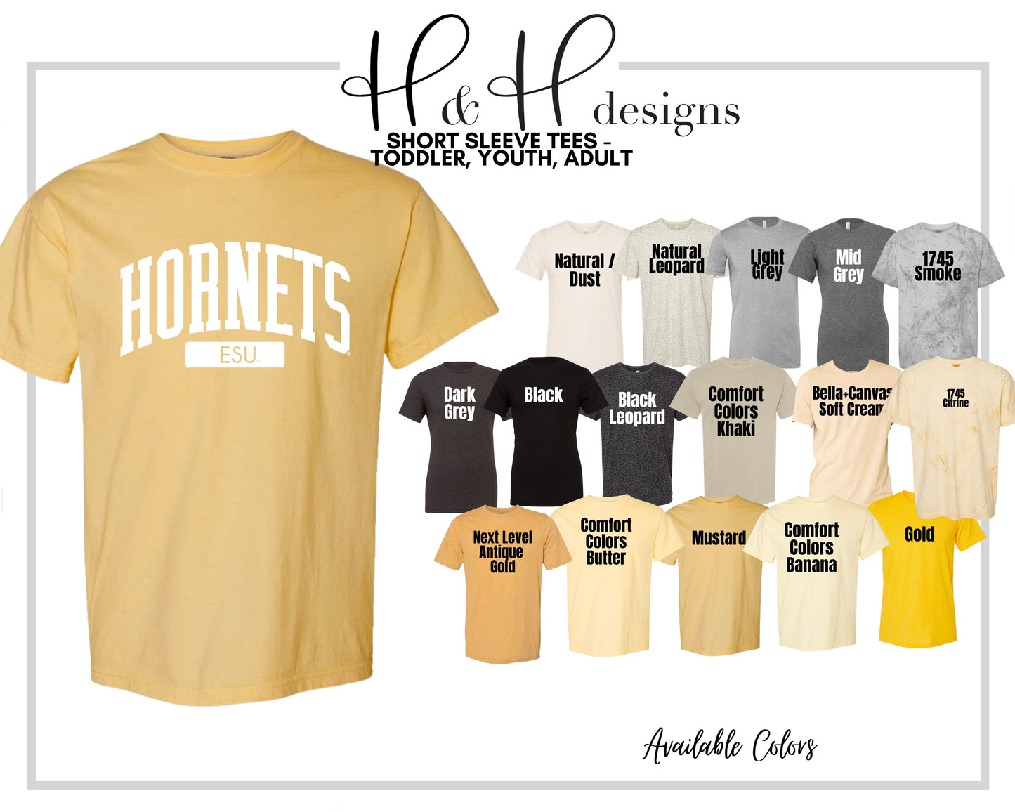 Hornets Classic Block Arch ~ Licensed Apparel ~ HHESU113