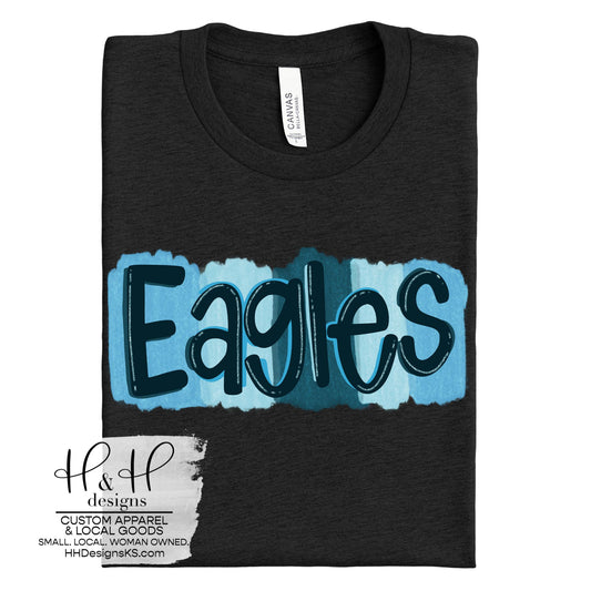 Eagles Teal Watercolor  ~ Indian Hills PTO Fundraiser