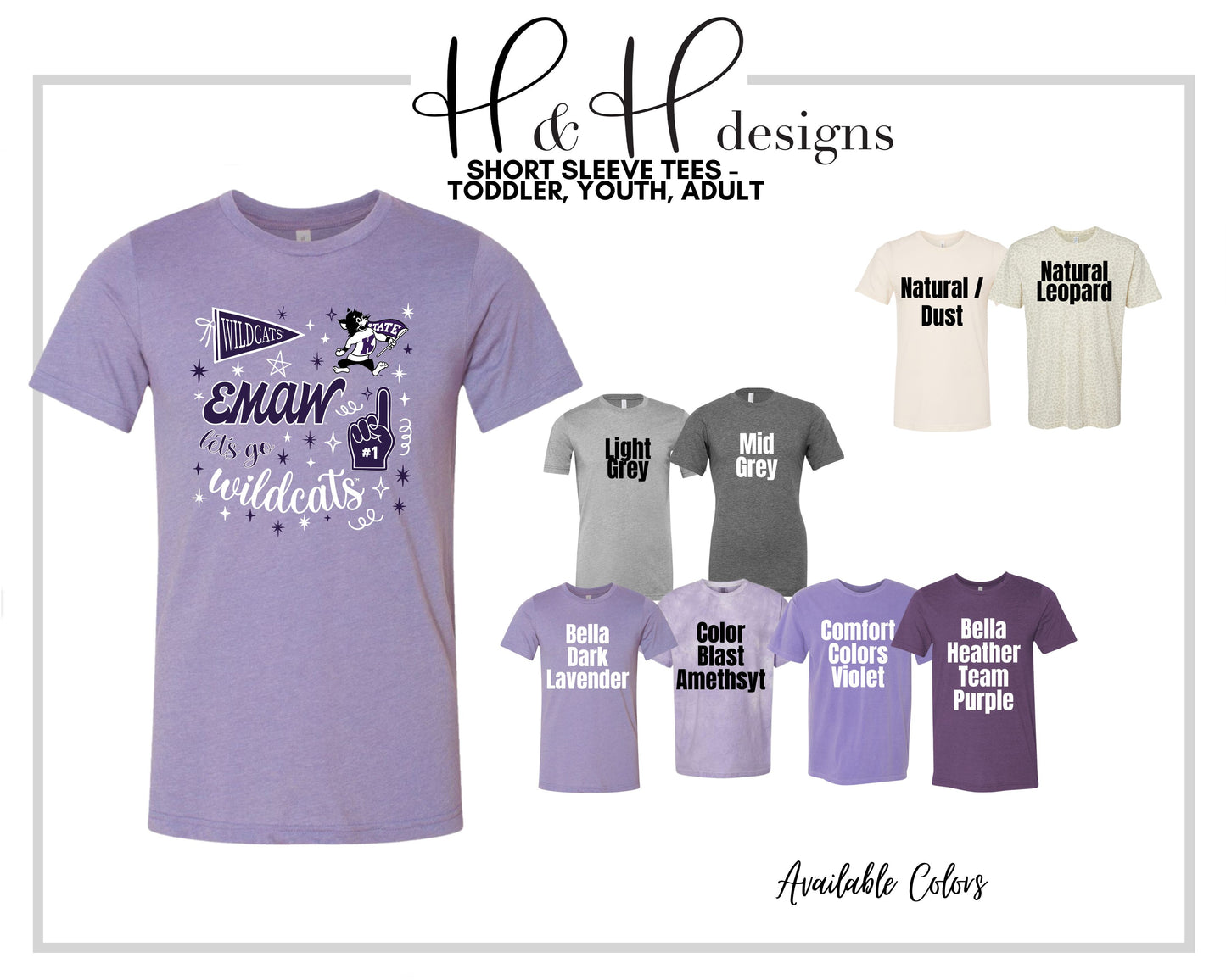 Kansas State Wildcats Game Day Spirit ~ Licensed Apparel ~ HHKSU205