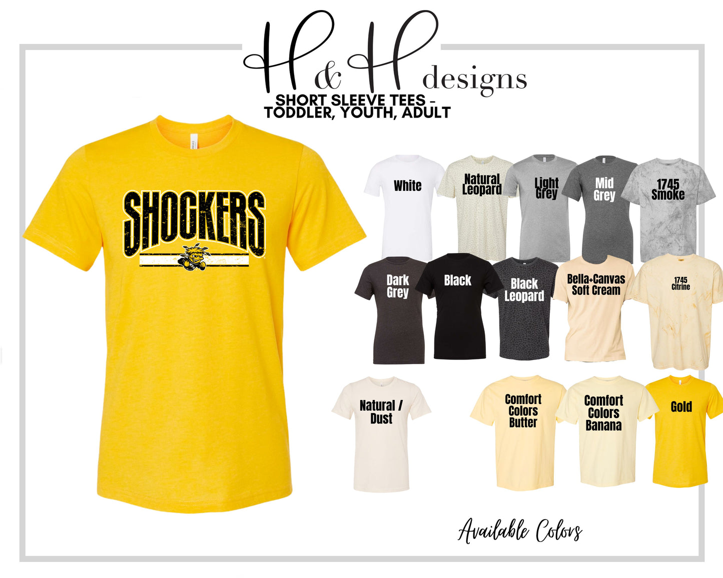 Shockers Distressed Warp  ~ Licensed Apparel ~ HHWSU103