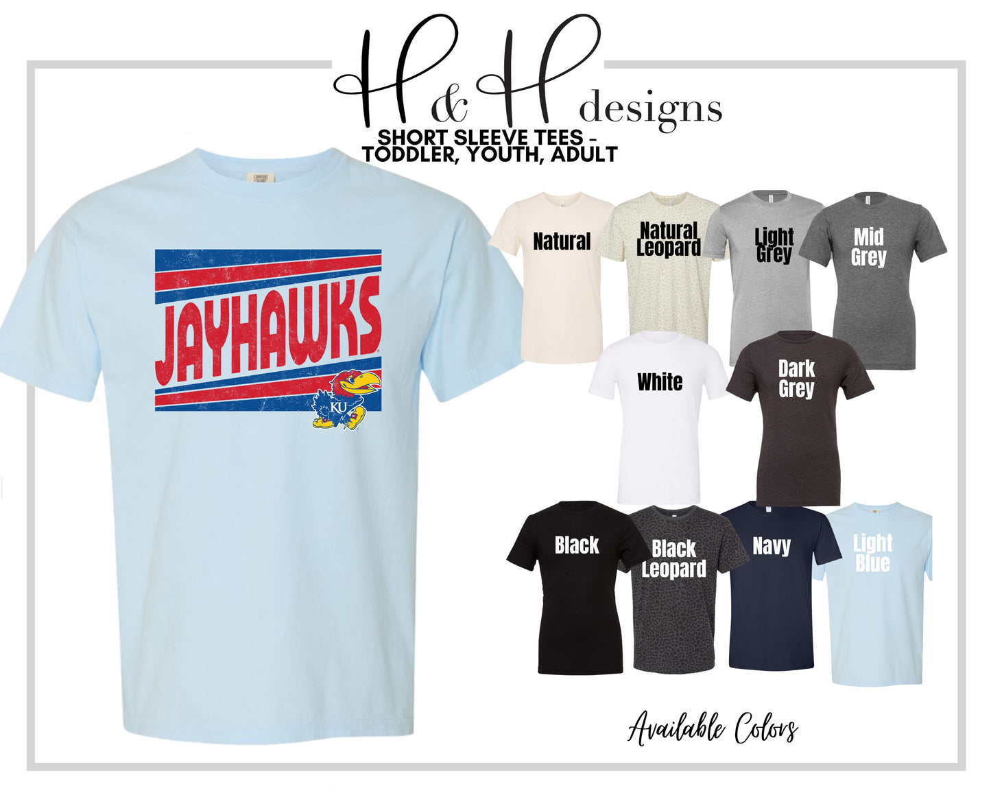 Jayhawks Triple Triangle ~ Licensed Apparel ~ HHKU157