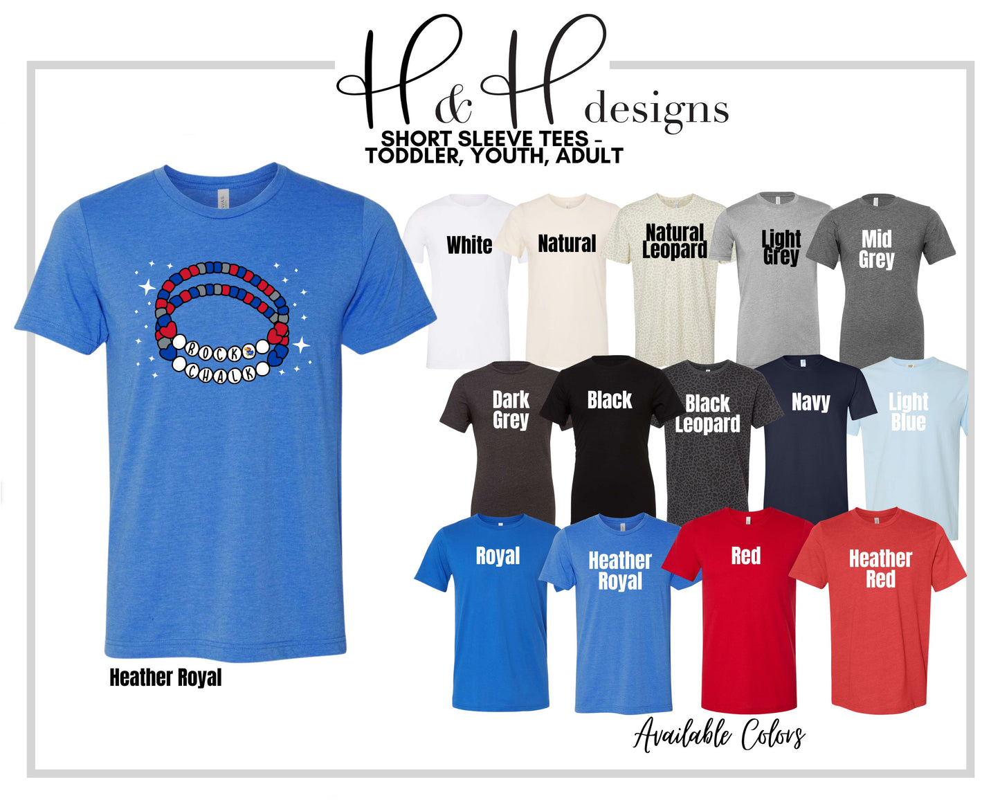 Rock Chalk Friendship Bracelets~ Licensed Apparel ~ HHKU119