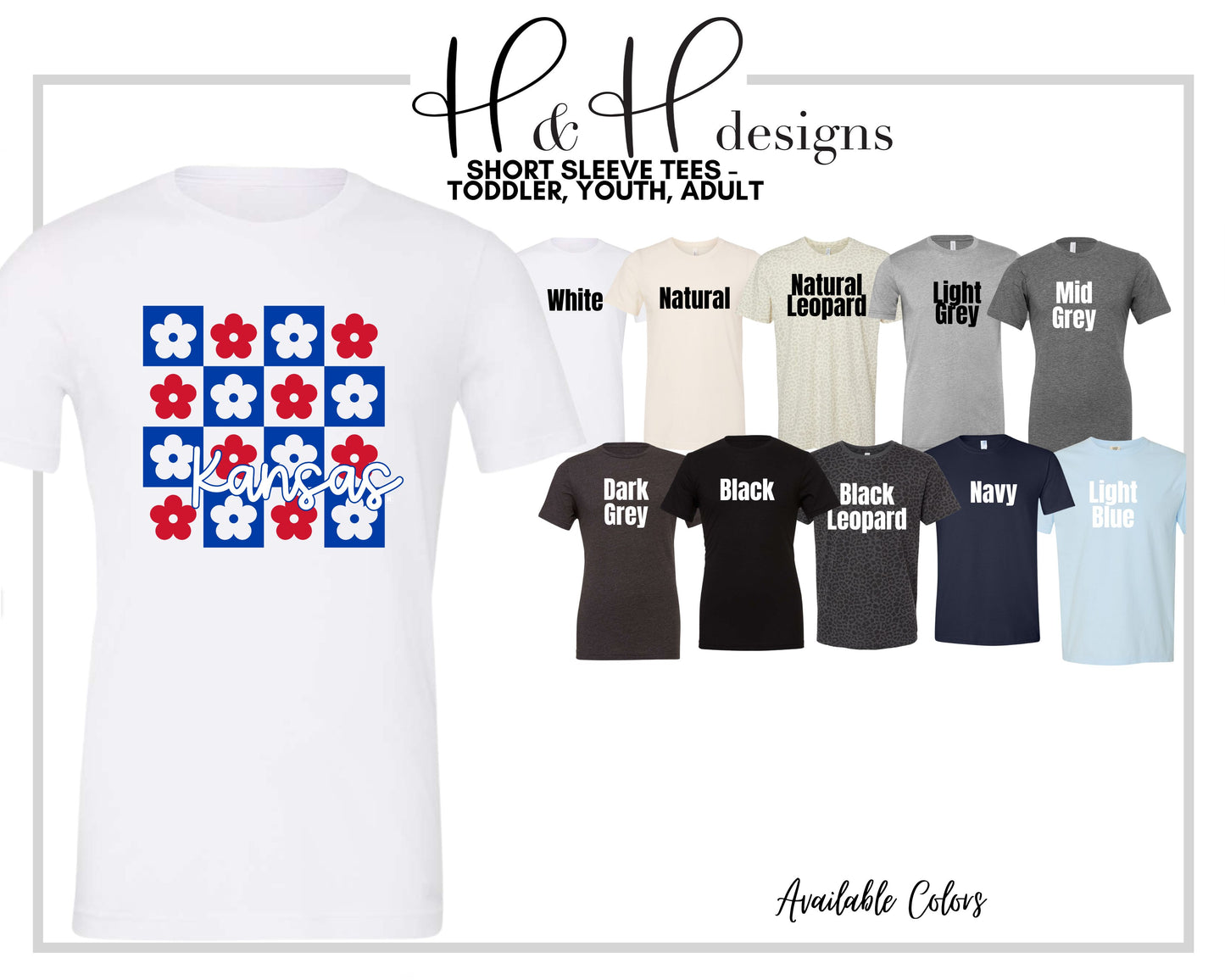 Kansas Daisy Block~ Licensed Apparel ~ HHKU108
