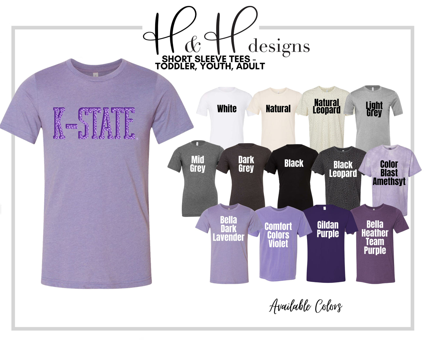 Animal Print K-State ~ HHKSU150 ~ Licensed K-State Apparel