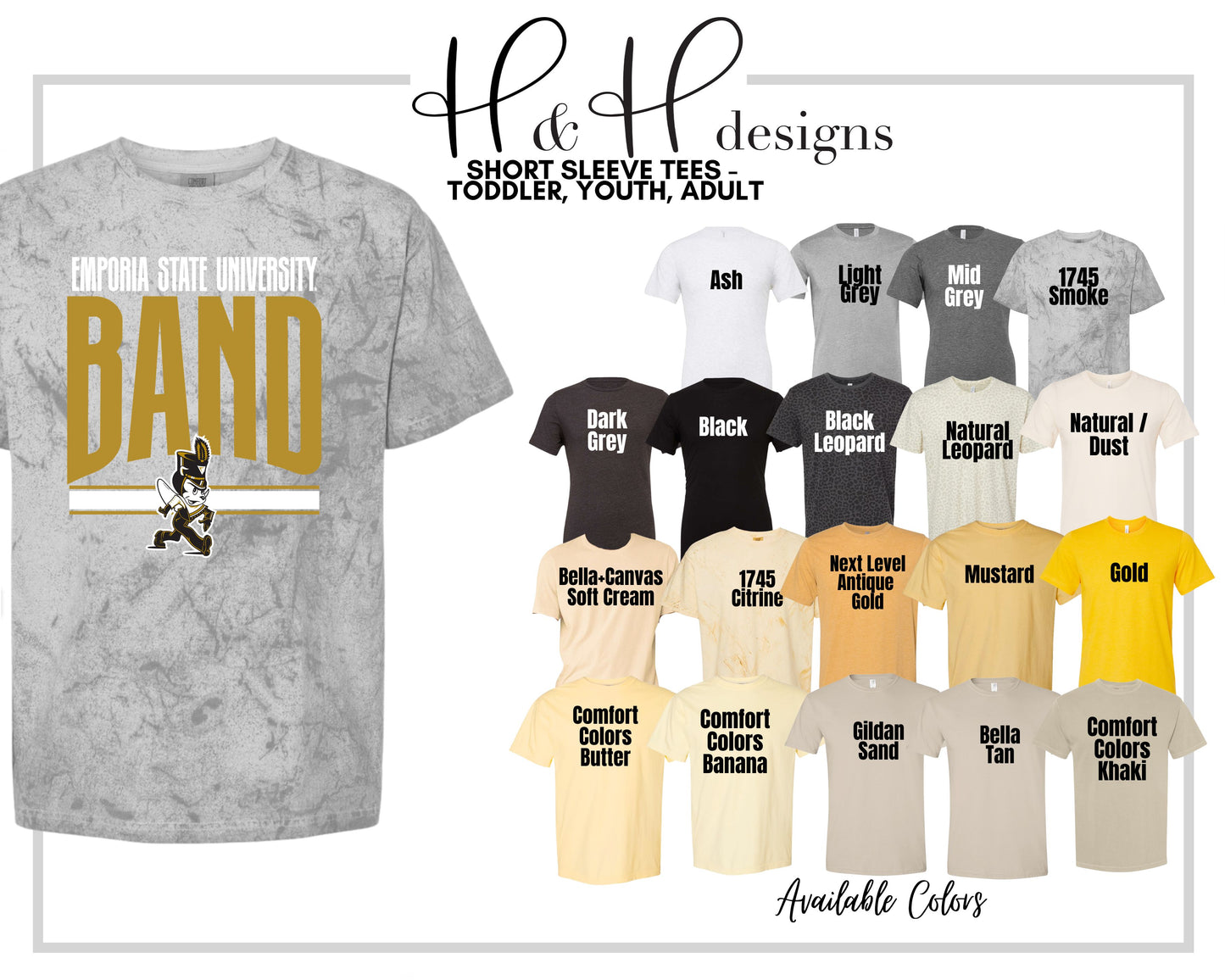 Emporia State University Band Warp  ~ Licensed Apparel ~ HHESU151