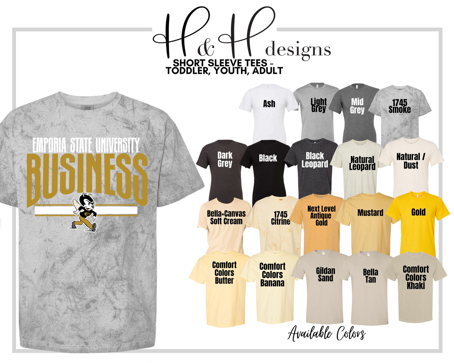 Emporia State University Business Warp ~ Licensed Apparel ~ HHESU149