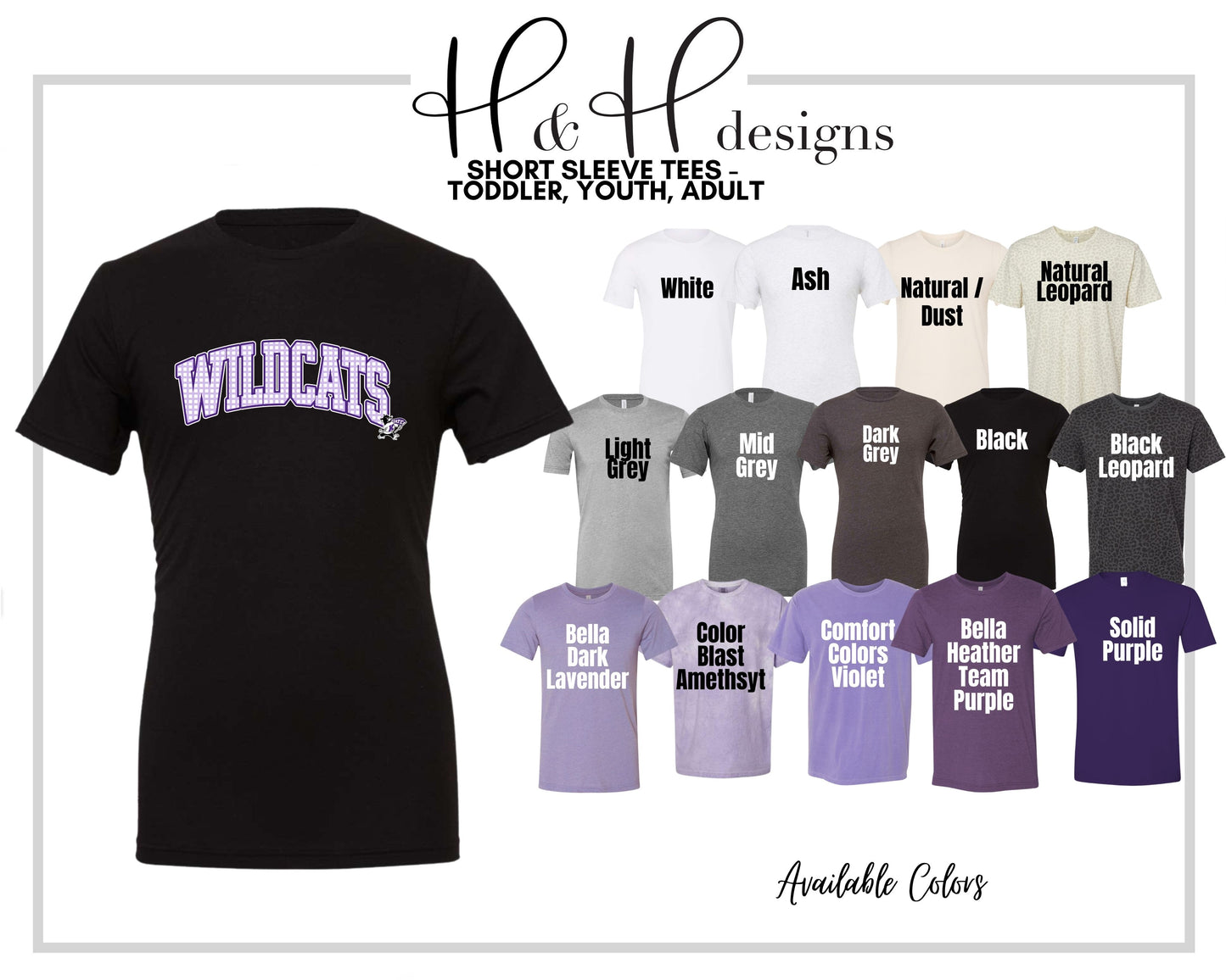 Wildcats Plaid Arch ~ K-STATE Licensed Apparel ~ HHKSU219
