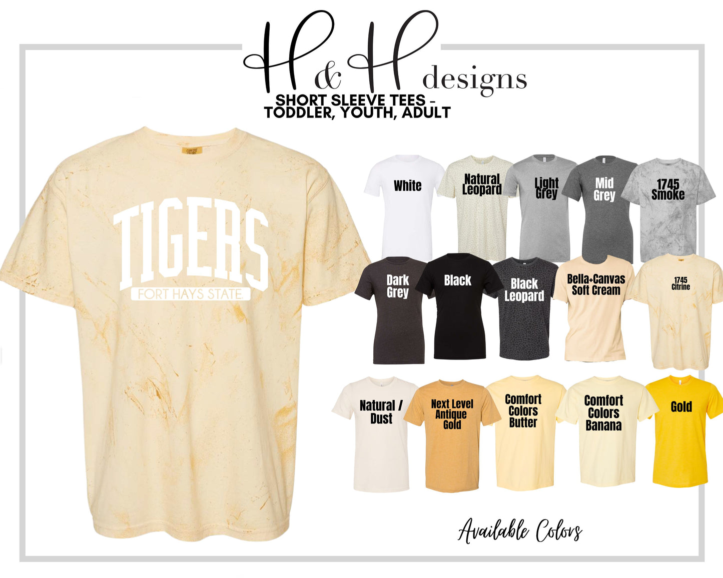 Tigers Classic Block Arch  ~ Licensed Apparel ~ HHFHSU109