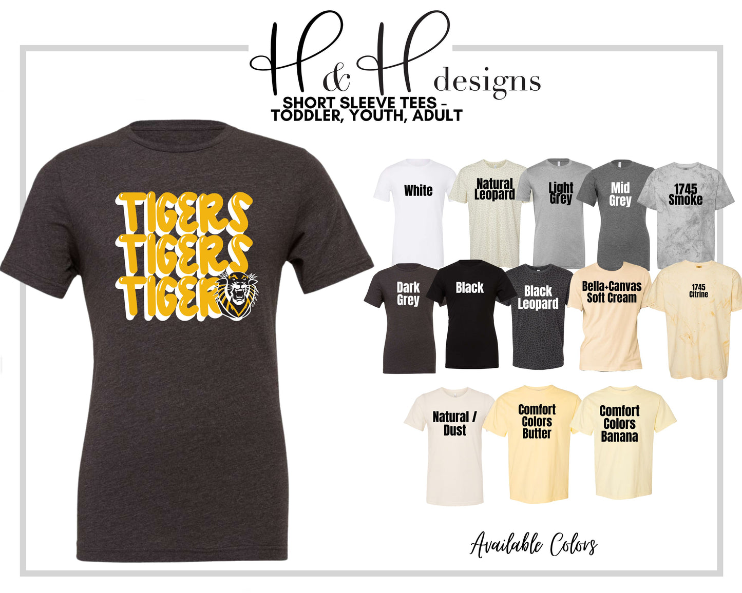 Tigers Doodle Stack ~ Licensed Apparel ~ HHFHSU106