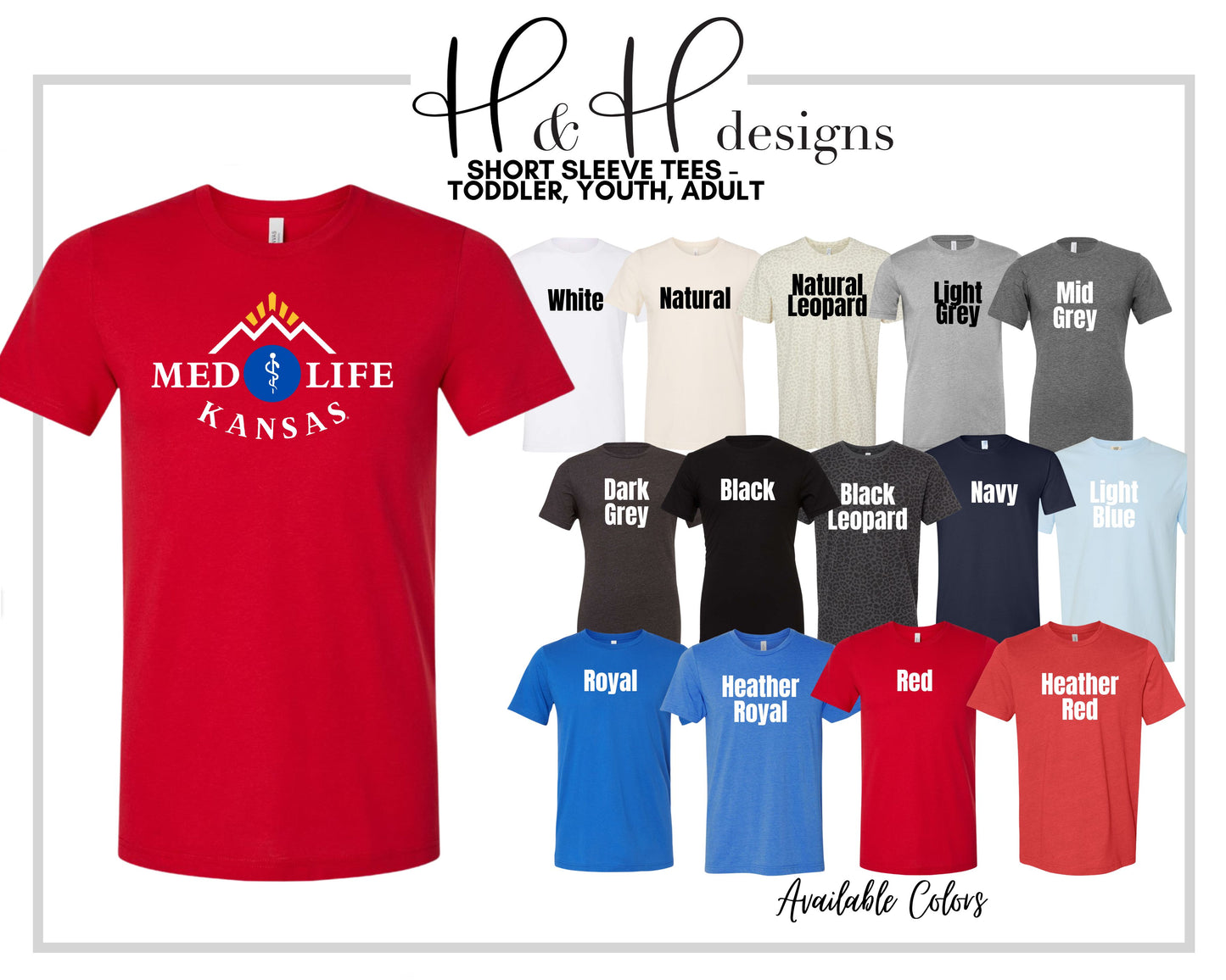 Medlife Kansas for Red~ KU Medlife Licensed Apparel ~ HHKU146