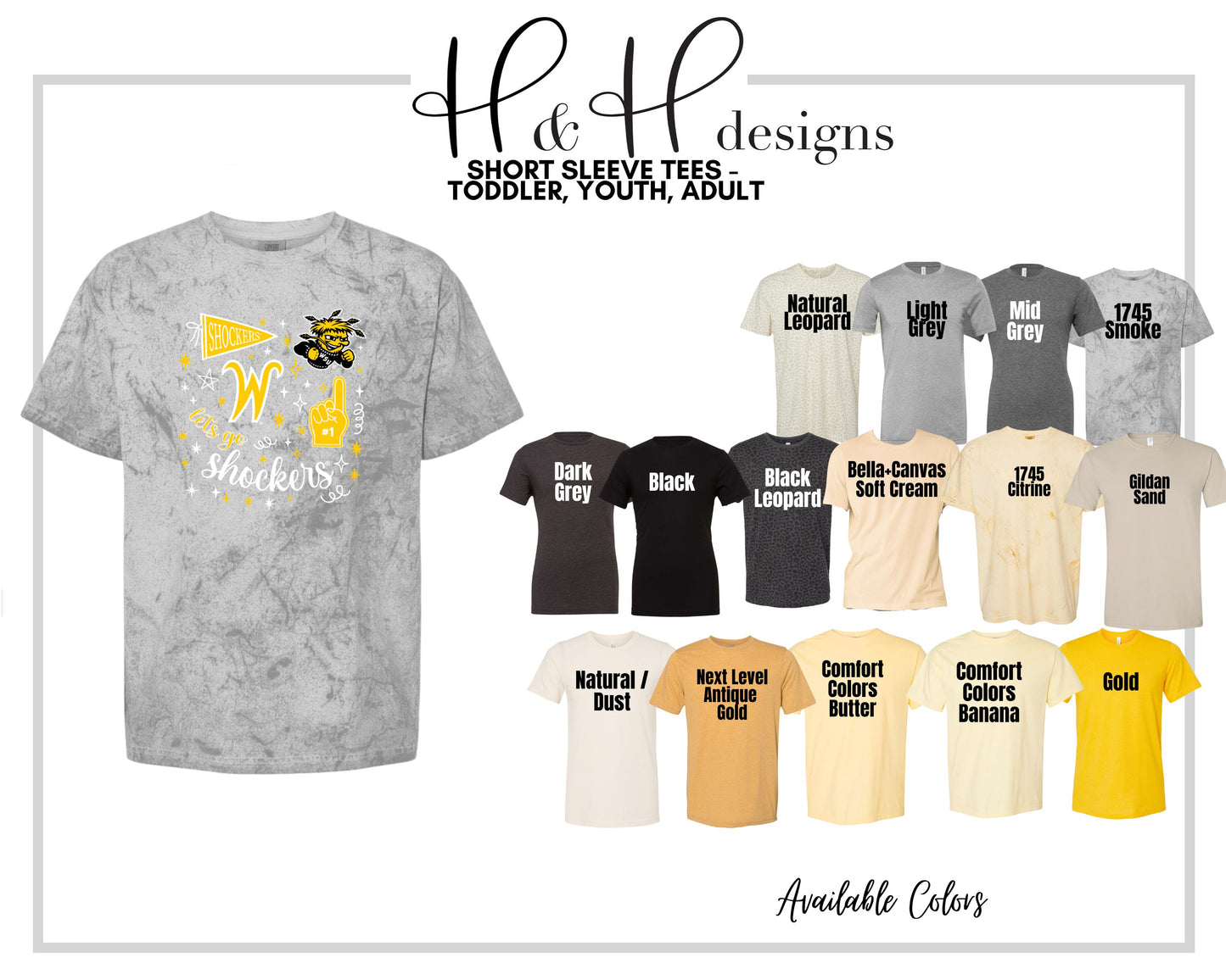 Wichita State Shockers Game Day Spirit ~ Licensed Apparel ~ HHWSU131
