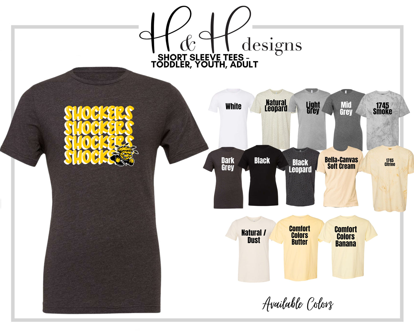 Shockers Doodle Stack  ~ Licensed Apparel ~ HHWSU106