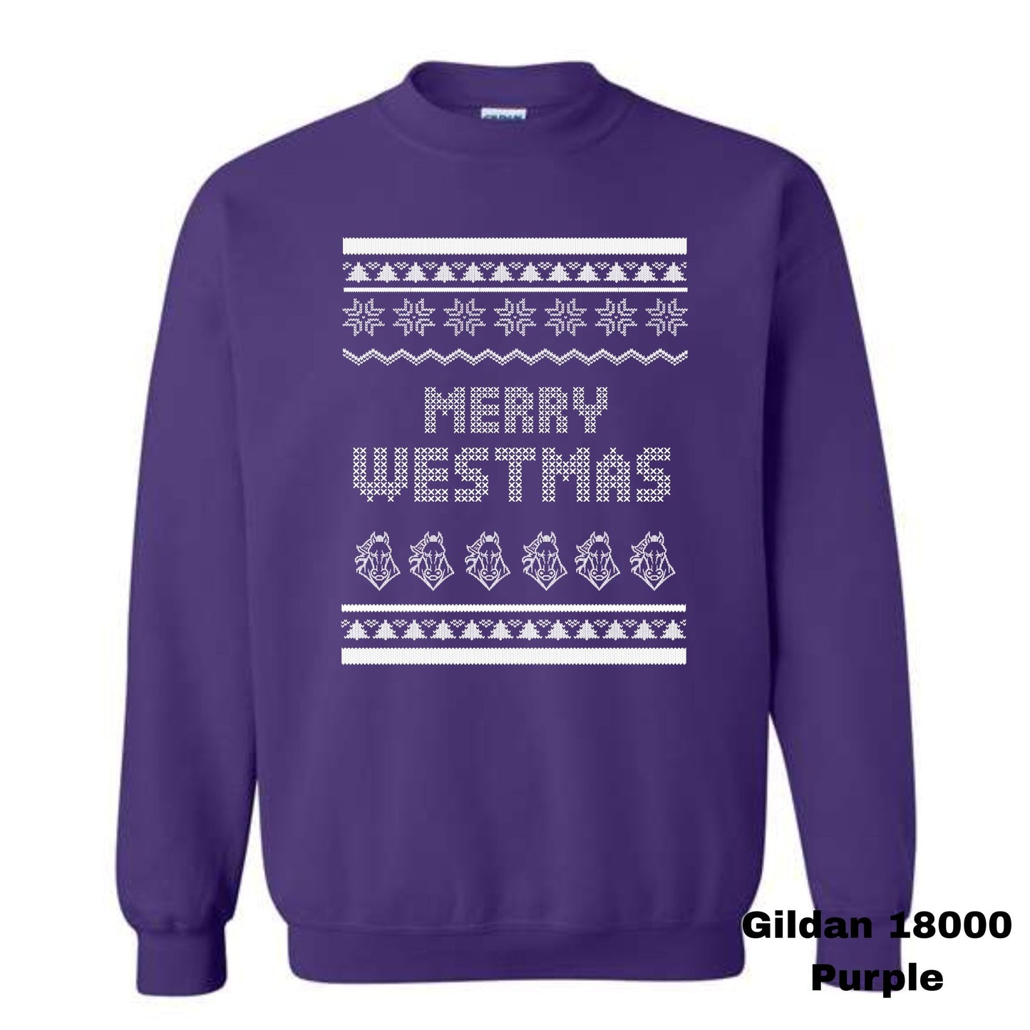 Merry Westmas ~ HH989 ~ Gildan crew sweatshirt