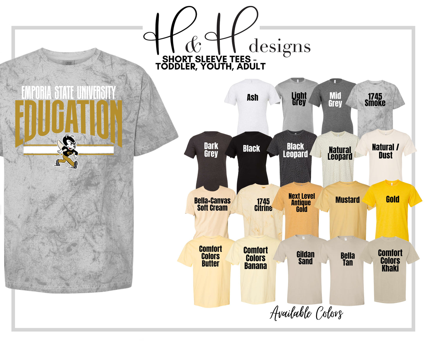 Emporia State University Education Warp ~ Licensed Apparel ~ HHESU148