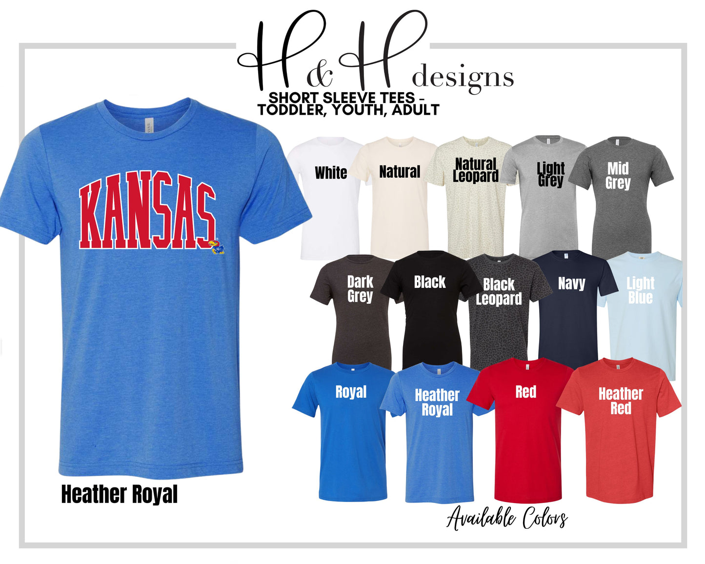 Kansas Arch - Red  ~ Licensed Apparel ~ HHKU121