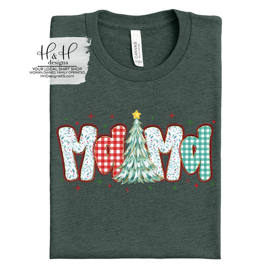 Mama Christmas Patterned Lace