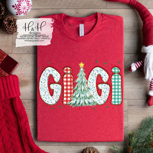 Gigi Christmas Patterned Lace