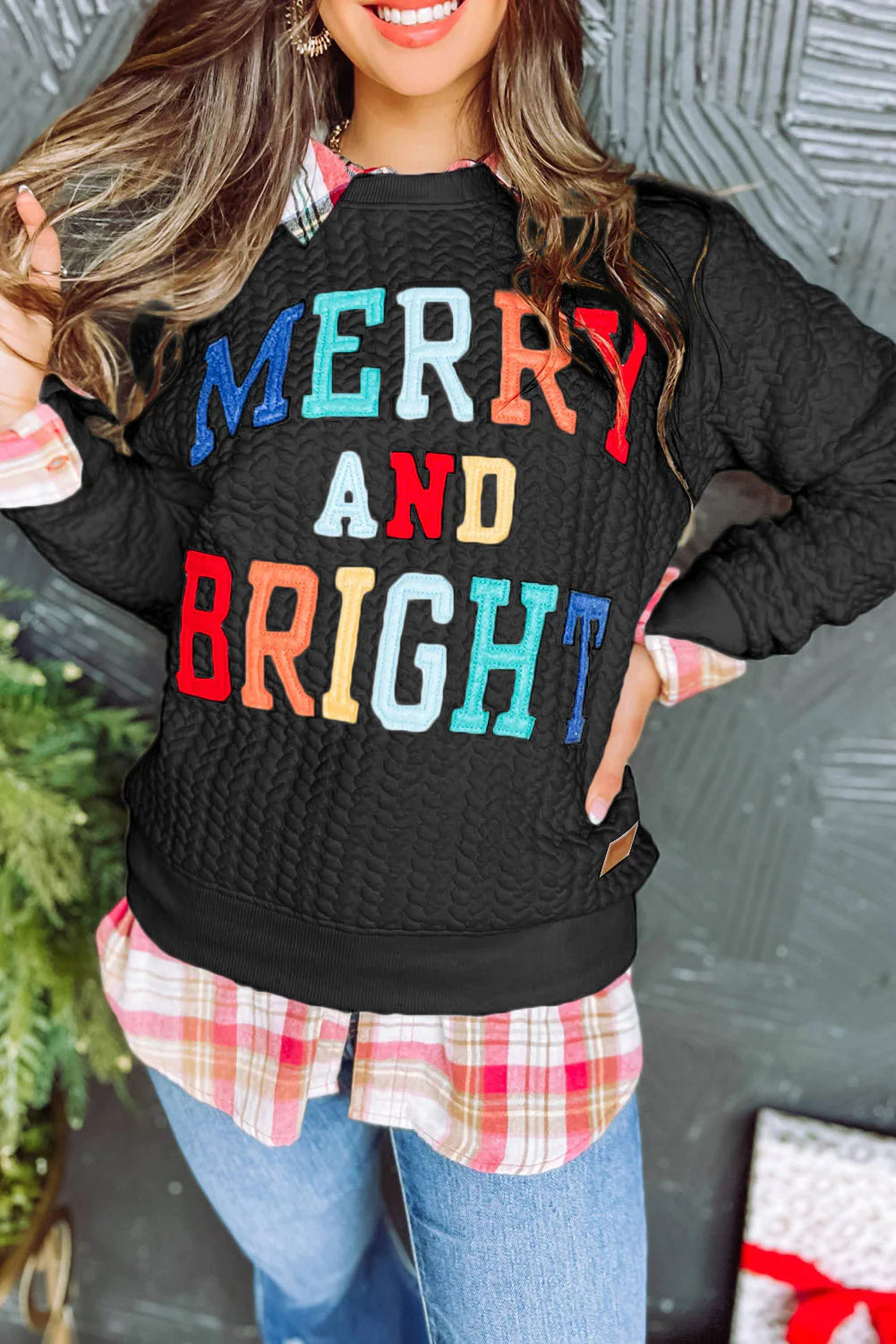 Merry & Bright Cable Knit Pullover