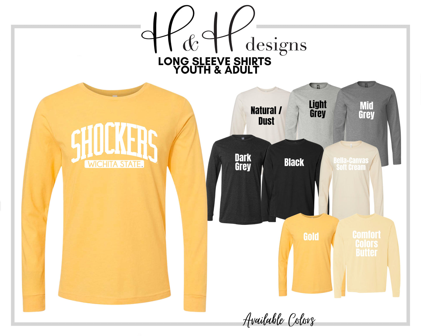 Shockers Classic Block Arch ~ Licensed Apparel ~ HHWSU109