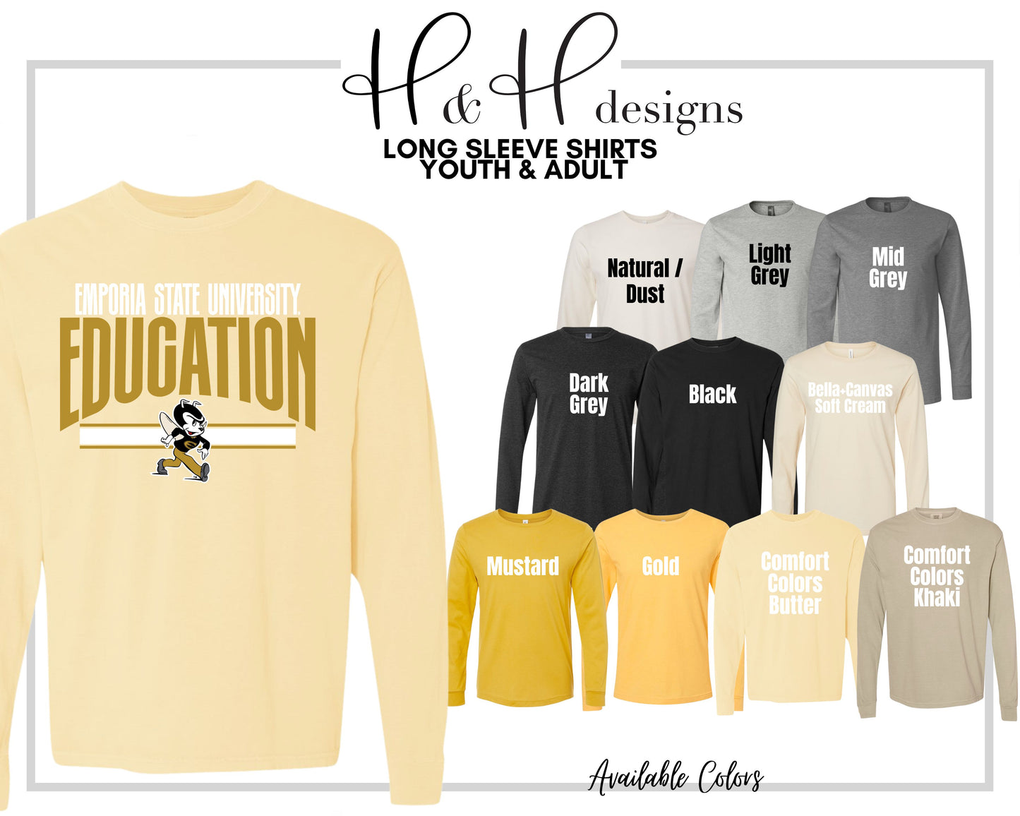 Emporia State University Education Warp ~ Licensed Apparel ~ HHESU148