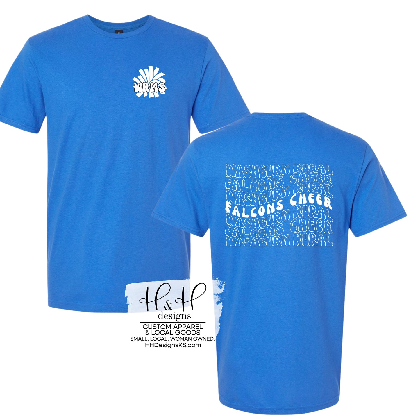 Falcons Cheer Retro Wavy ~ WRMS Cheer Fundraiser