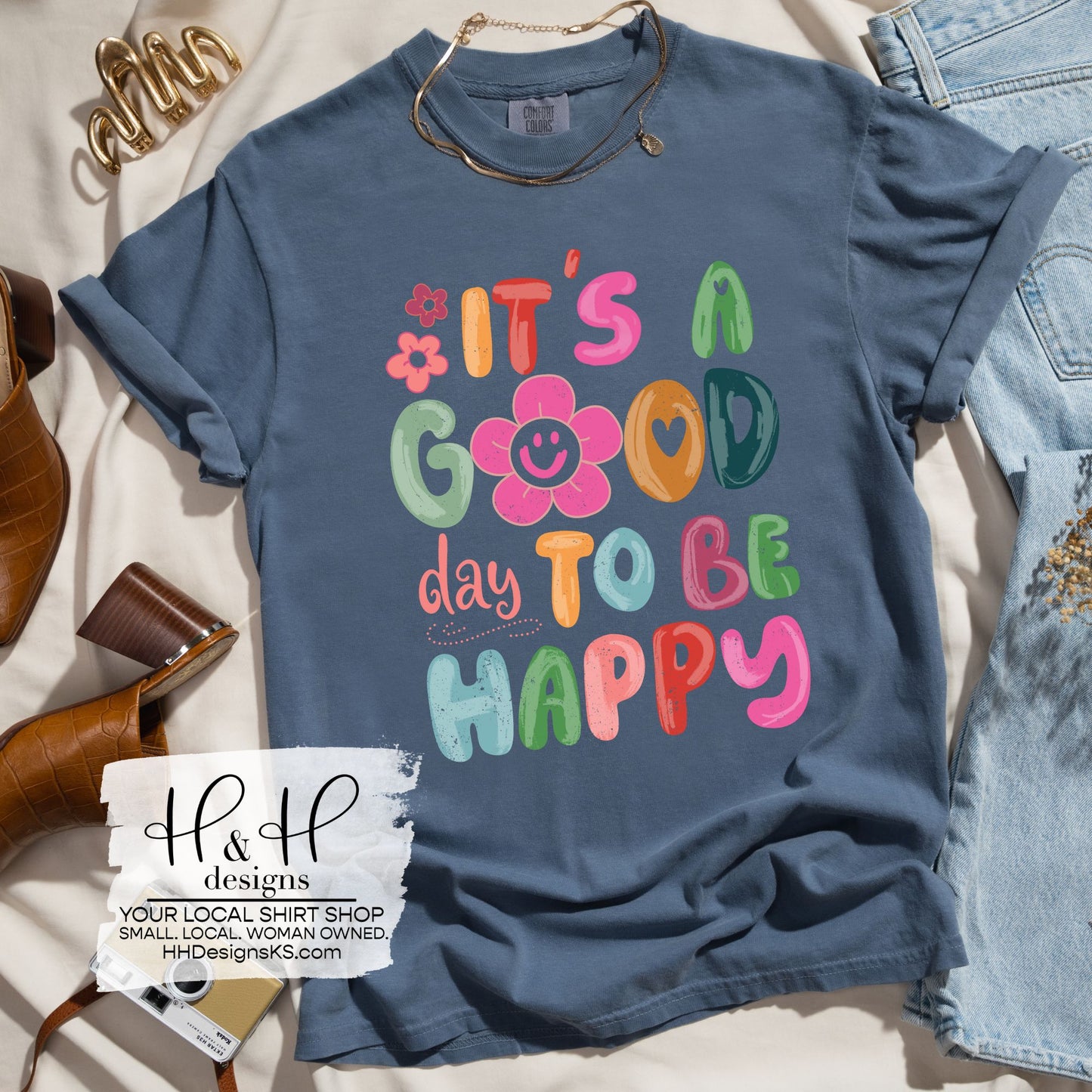 It's a good day to be happy rainbow bubble