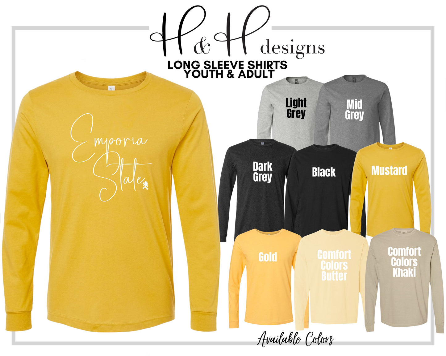 Emporia State Swirly Script ~ Licensed Apparel ~ HHESU108
