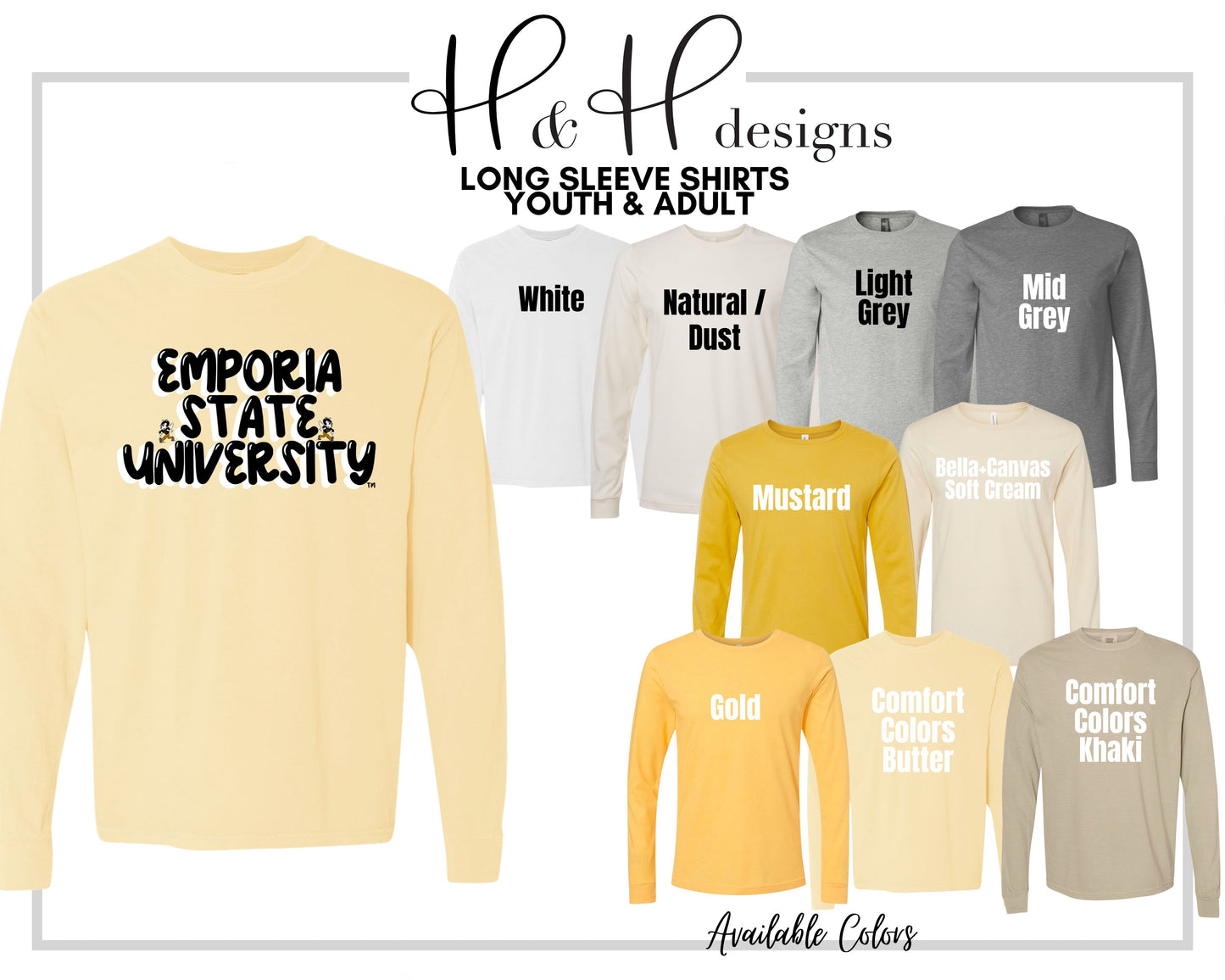 Emporia State University Doodle Stack ~ Licensed Apparel ~ HHESU112