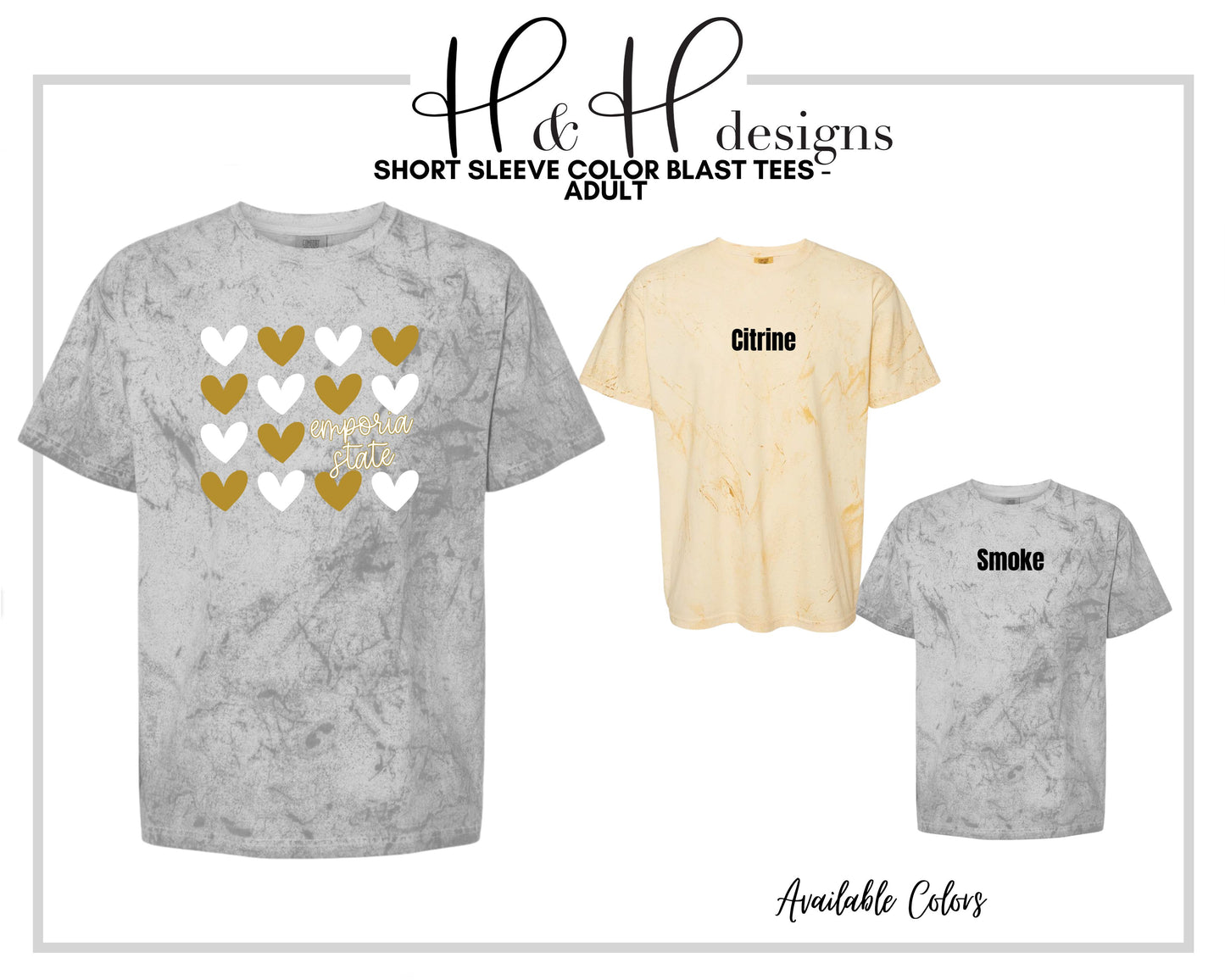 Emporia State Repeat Hearts ~ Licensed Apparel ~ HHESU101