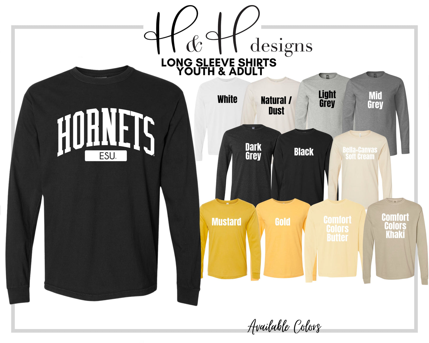Hornets Classic Block Arch ~ Licensed Apparel ~ HHESU113