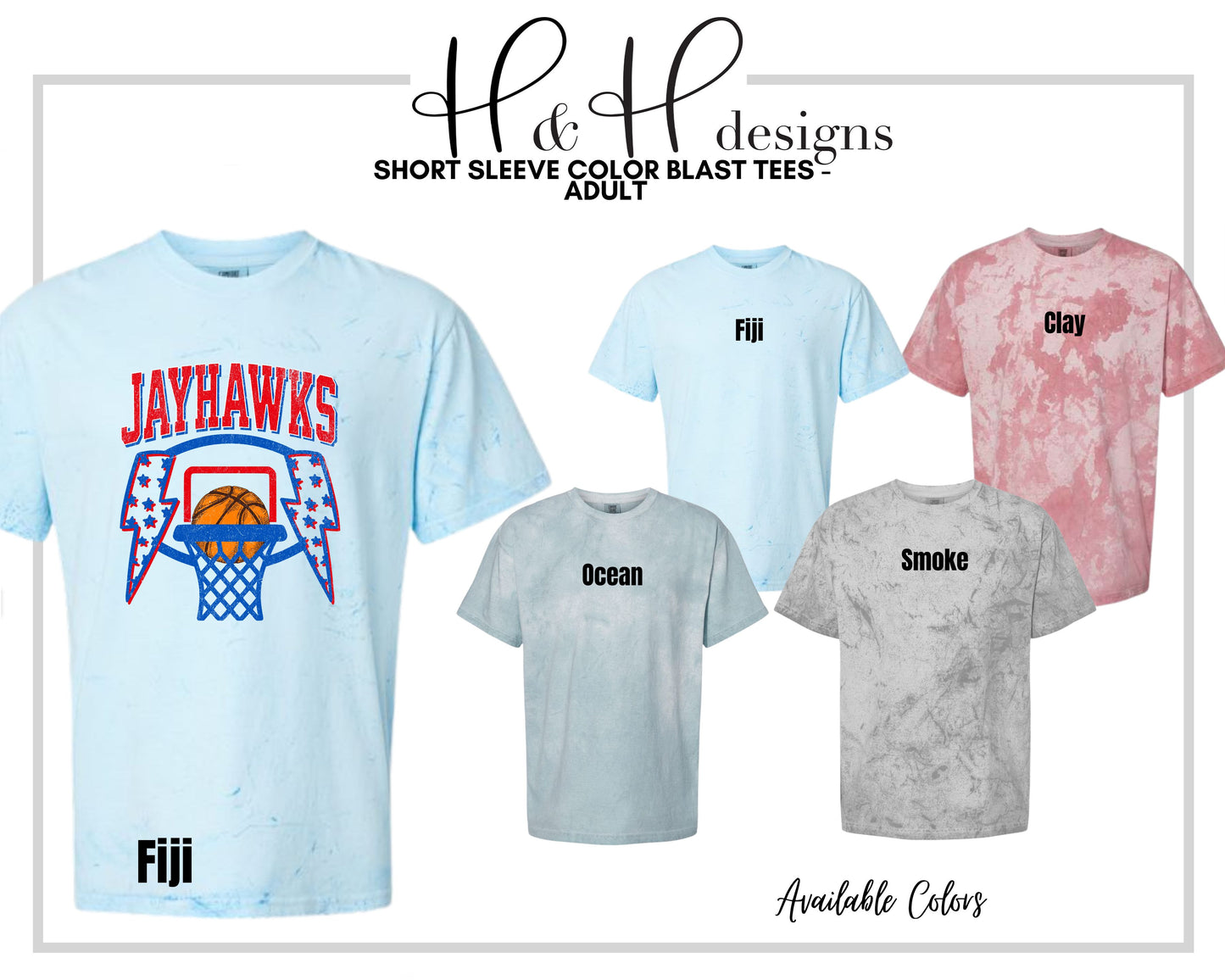 Jayhawks Lightning Bolt Basketball ~ Licensed Apparel ~ HHKU179