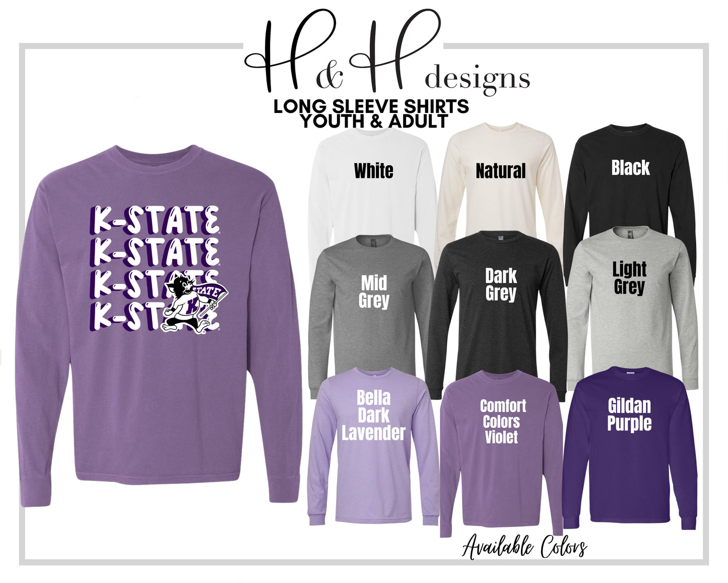 K-State Doodle Stack ~ HHKSU134 ~ Licensed K-State Apparel