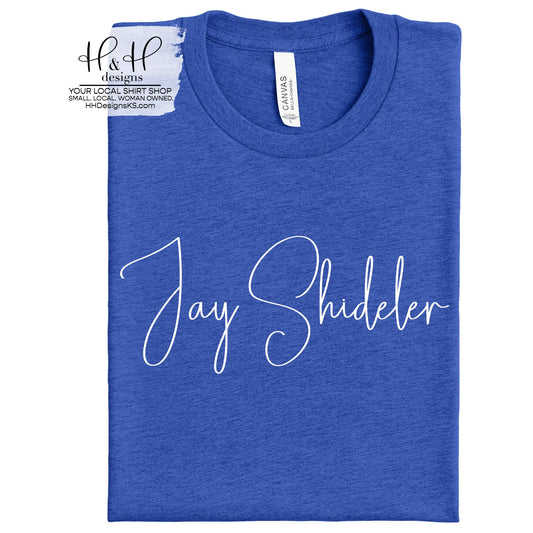 Jay Shideler Swirly Script