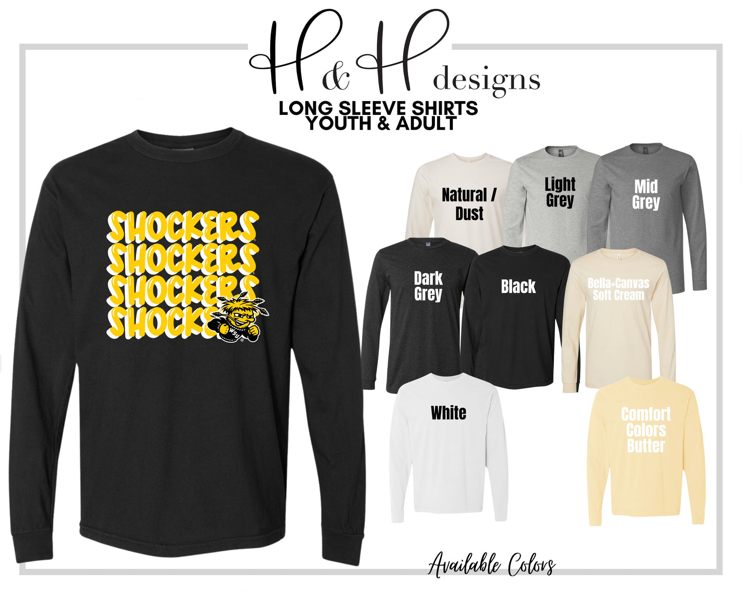 Shockers Doodle Stack  ~ Licensed Apparel ~ HHWSU106