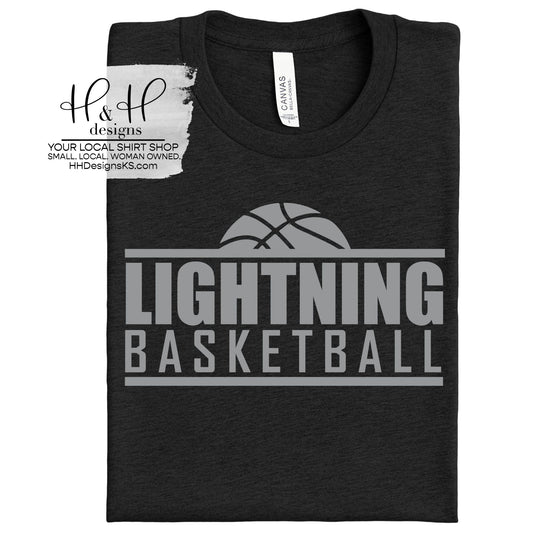Lightning Basketball Block ~ Grey Print ~ Lightning Basketball