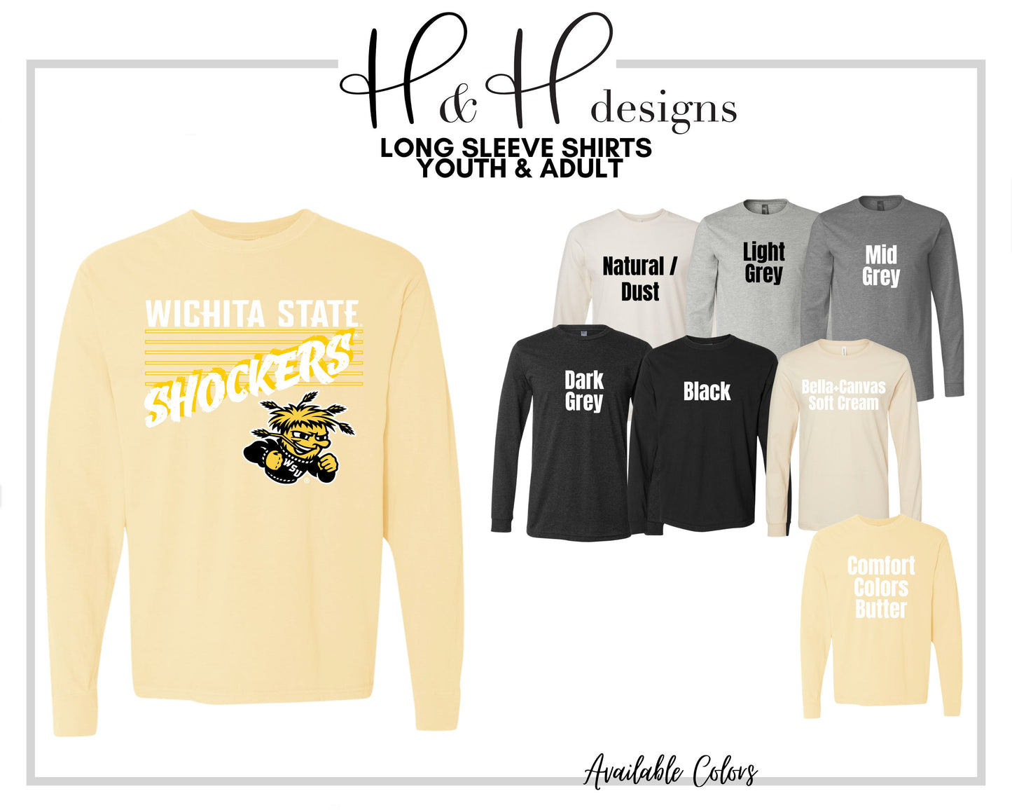 Shockers Six Rectangles ~ Licensed Apparel ~ HHWSU117