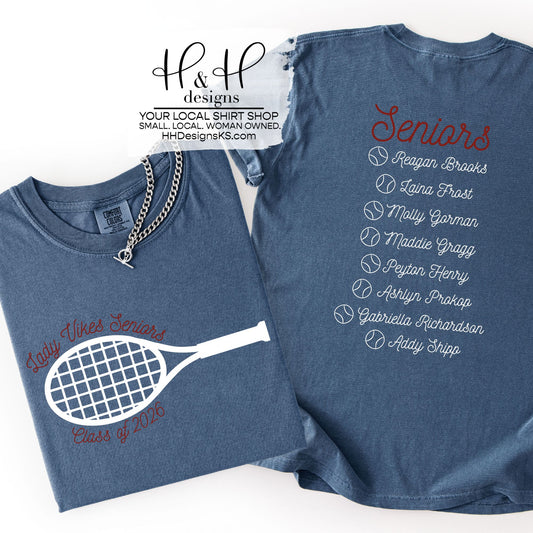 Lady Vikes Seniors 2025 ~ Lady Vikes Tennis 2025