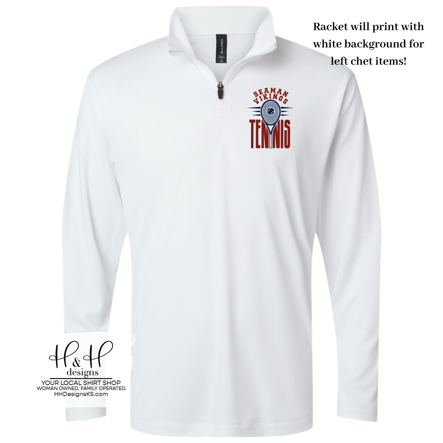 SHS Boys Tennis Performance Quarter Zip Sweatshirt